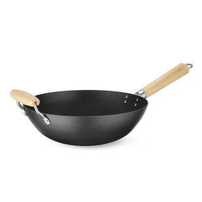 Wok s dřevěnou rukojetí, HENDI, ⌀324x565mm | 627907